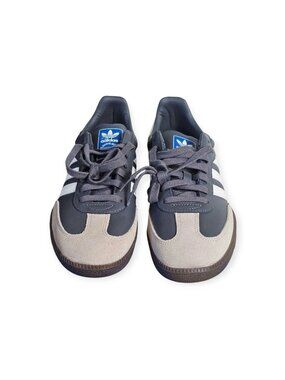 Adidas Samba OG Mens Size 14.5 Grey White Leather Suede Sneakers JR0913 NWB